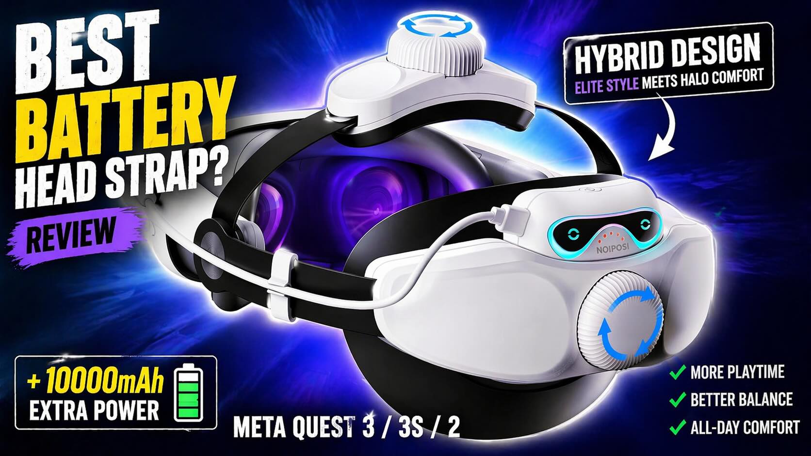 Noiposi Battery Head Strap Review (Meta Quest 3 / 3S / Quest 2)