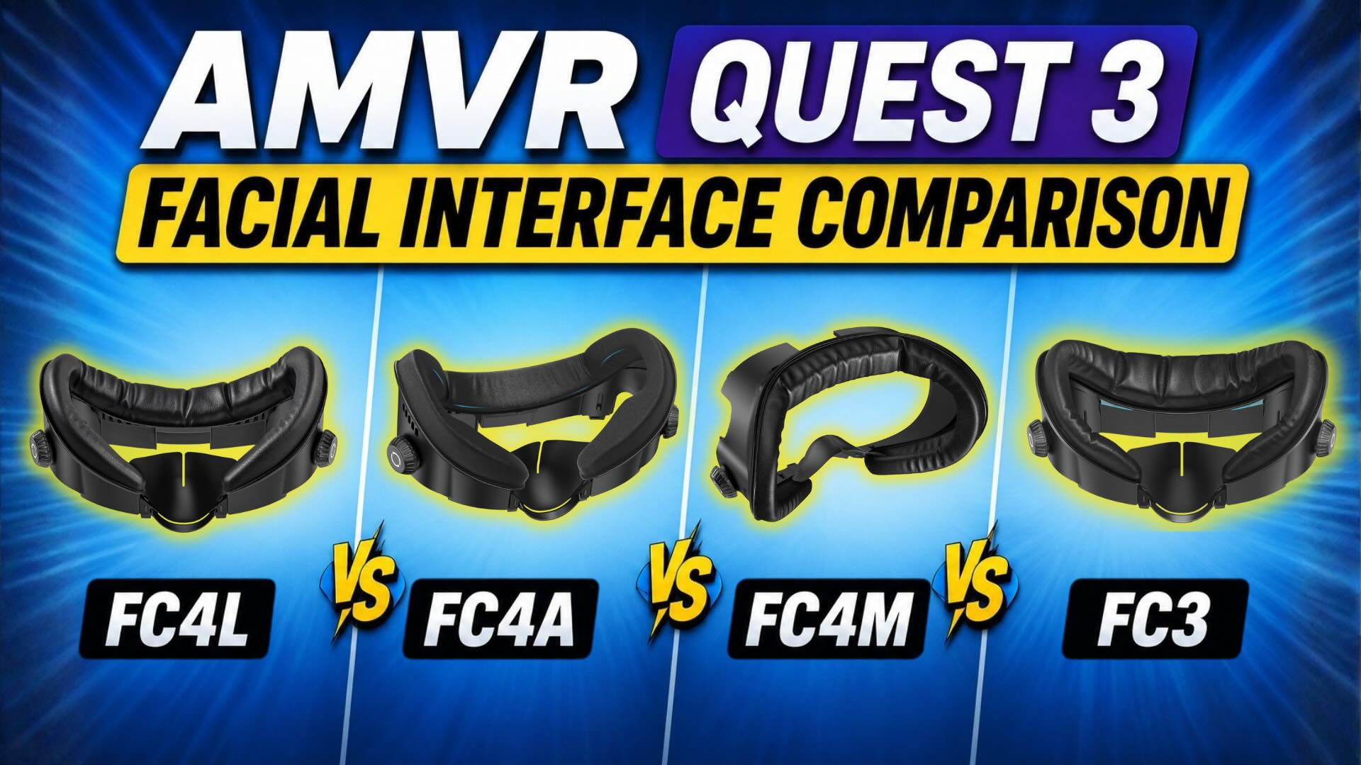 I Tested EVERY AMVR Quest 3 Facial Interface – Here’s the Best – FC4L, FC4A, FC4M, & FC3