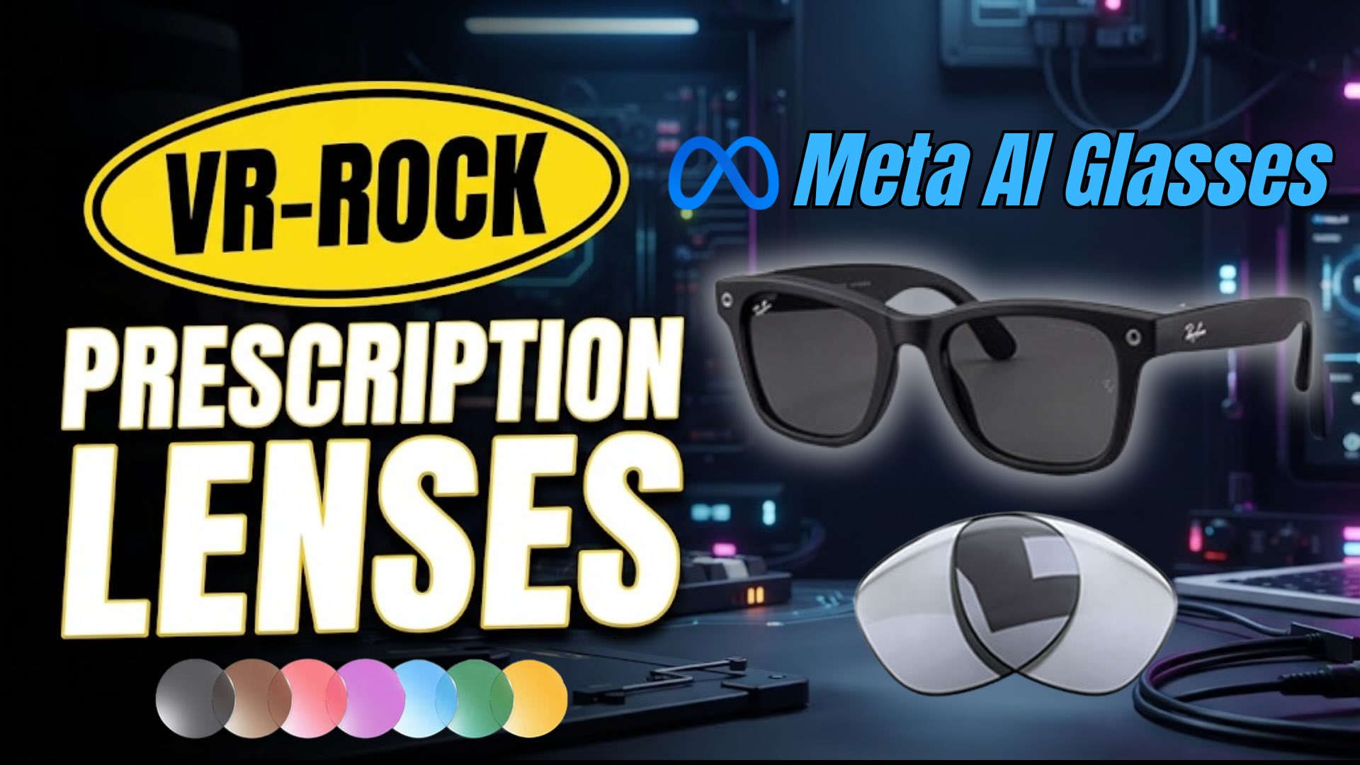 VR-Rock Prescription Lenses for Meta AI Glasses